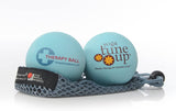 Yoga Tune Up Jill Miller's Therapy Balls Pair with Mesh Tote, Aqua Blue