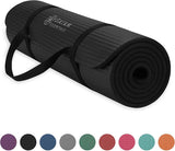 Gaiam Essentials Thick Yoga Mat Fitness & Exercise Mat with Easy-Cinch Yoga Mat Carrier Strap