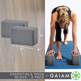 Gaiam Essentials Yoga Block (Set of 2) - Supportive Latex-Free EVA Foam Soft Non-Slip Surface for Yoga