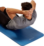 Gaiam Essentials Thick Yoga Mat Fitness & Exercise Mat with Easy-Cinch Yoga Mat Carrier Strap
